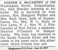 McCarthy, Joseph S